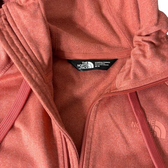 North Face Full Zip Hooded Jacket Salmon Orange Size Medium - Picture 5 of 9